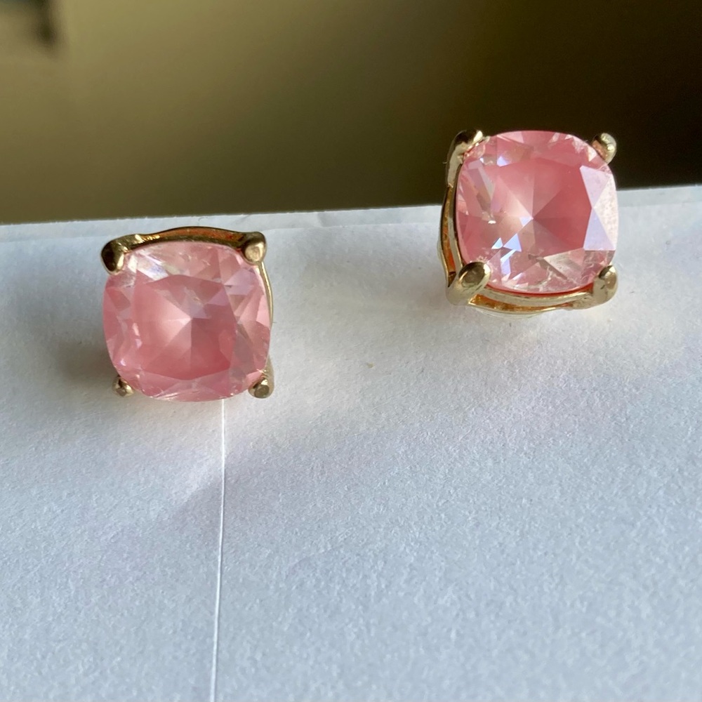 Large Pink Stud Earrings